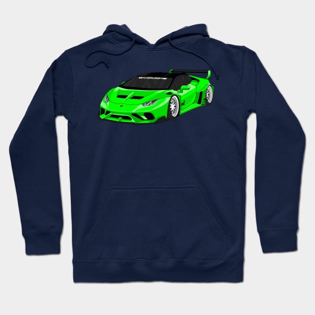 lamborghini huracan LIME Hoodie by VENZ0LIC